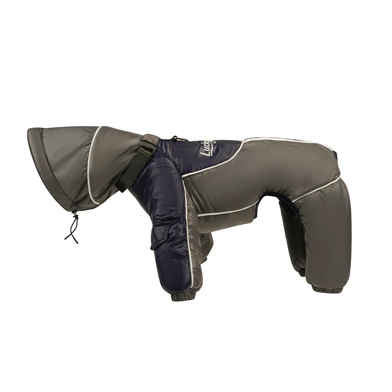 Reflective Waterproof Dog Puffer Snowsuit | Full-Body Insulated Winter Coat