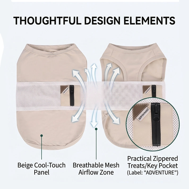 Cooling Dog Vest with Breathable Mesh | UPF 50+ Sun Protection for Summer