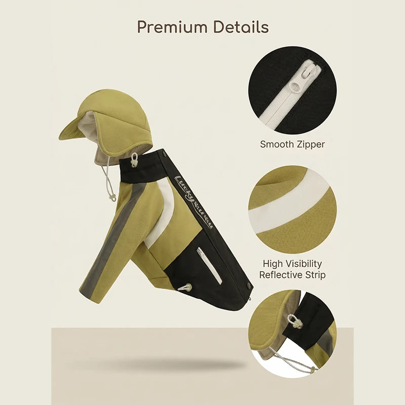 Urban Trail Dog Jacket | Lightweight Padded Shell Coat with Detachable Hood