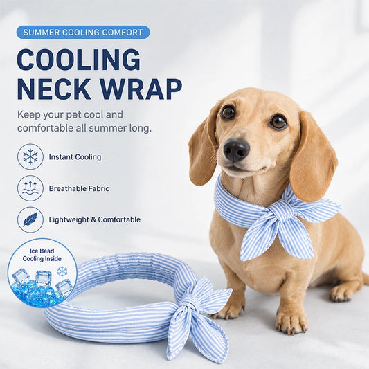 Cooling Dog Bandana for Small Dogs | Lightweight Ice-Cool Neck Wrap