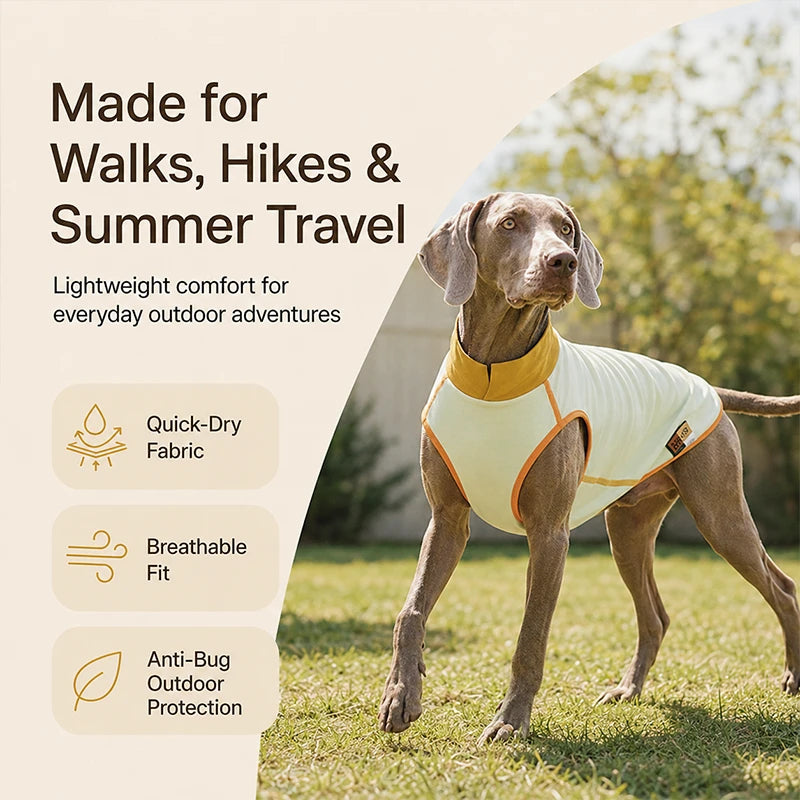 7A Antibacterial Cooling Dog Vest | Quick-Dry Breathable & Anti-Bug Summer Gear