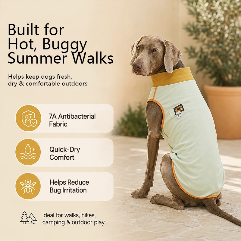 7A Antibacterial Cooling Dog Vest | Quick-Dry Breathable & Anti-Bug Summer Gear