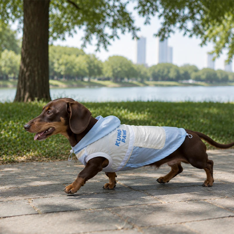 UPF 50+ Outdoor Cooling Dog Hoodie | Lightweight Sun Protection Jacket with Utility Pocket