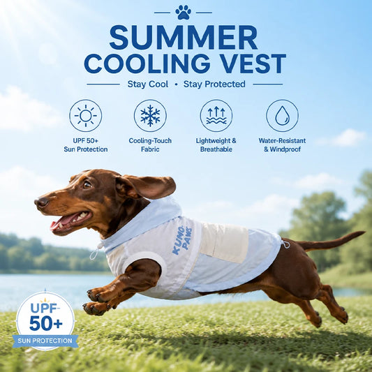 UPF 50+ Outdoor Cooling Dog Hoodie | Lightweight Sun Protection Jacket with Utility Pocket