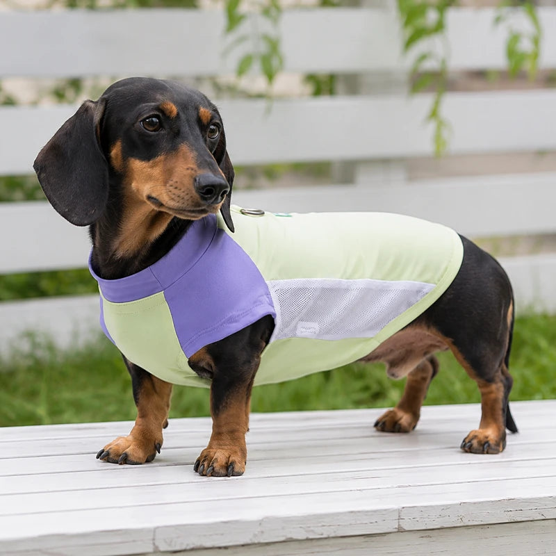 UPF 50+ Cooling Dog Sun Shirt | Breathable Stretch Ice-Silk Vest with Harness Ring