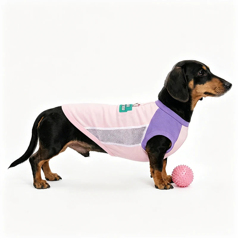 UPF 50+ Cooling Dog Sun Shirt | Breathable Stretch Ice-Silk Vest with Harness Ring