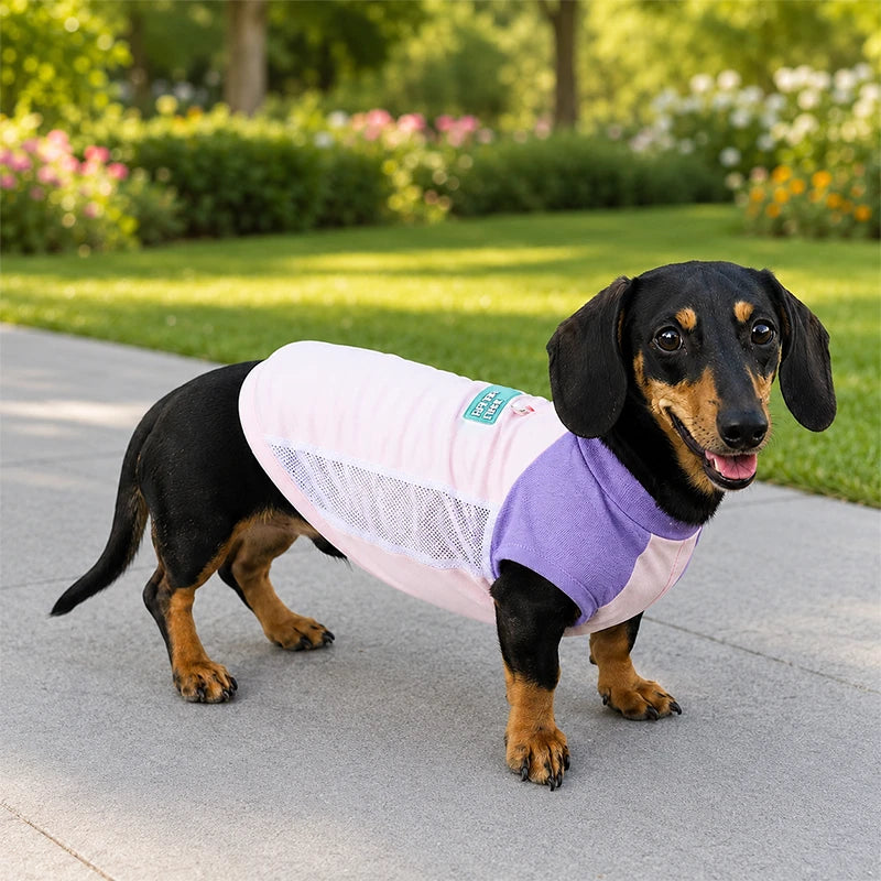 UPF 50+ Cooling Dog Sun Shirt | Breathable Stretch Ice-Silk Vest with Harness Ring