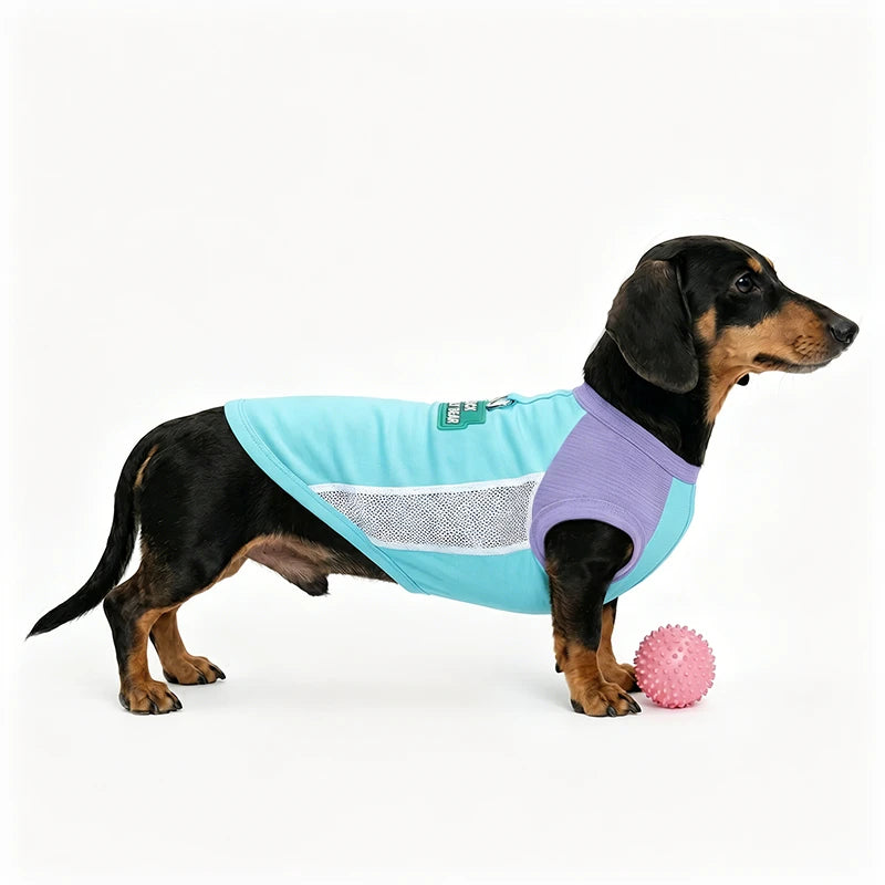 UPF 50+ Cooling Dog Sun Shirt | Breathable Stretch Ice-Silk Vest with Harness Ring