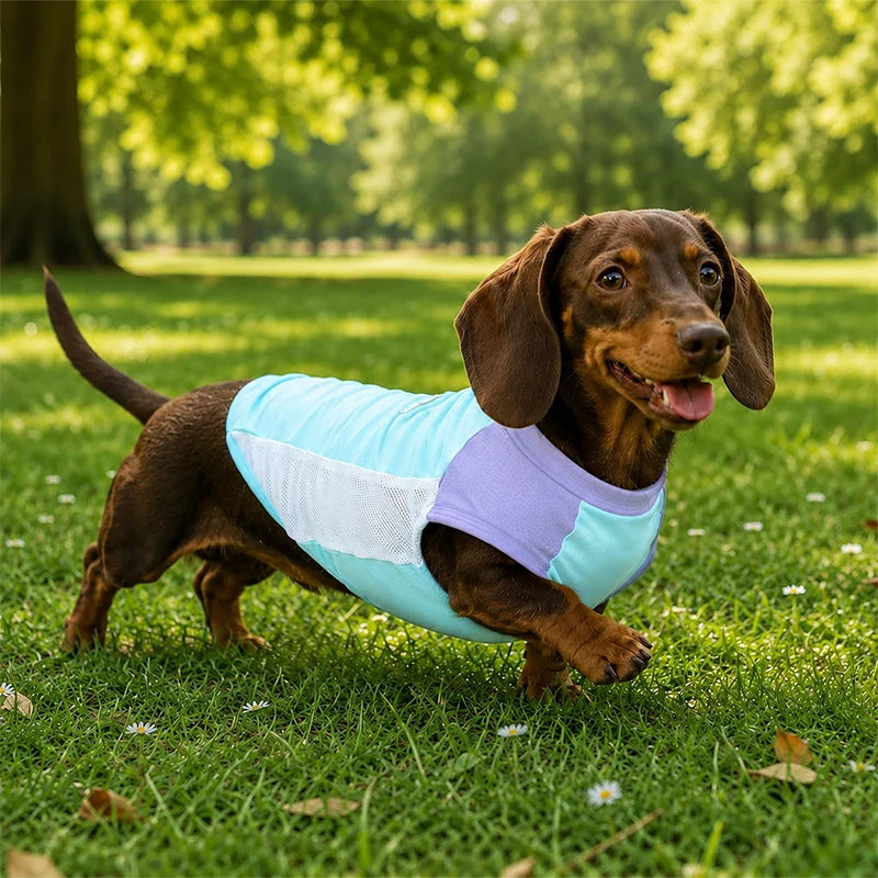 UPF 50+ Cooling Dog Sun Shirt | Breathable Stretch Ice-Silk Vest with Harness Ring