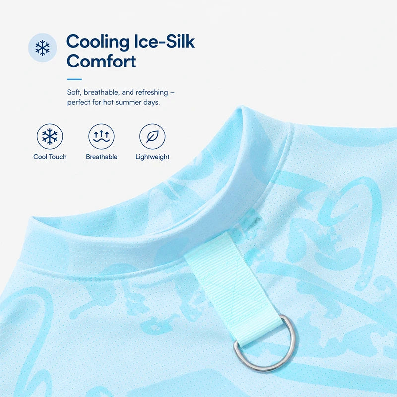 Cooling Ice-Silk Dog Vest | Lightweight Quick-Cool Summer Shirt for Dogs