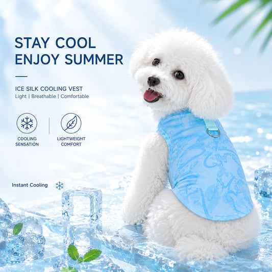 Cooling Ice-Silk Dog Vest | Lightweight Quick-Cool Summer Shirt for Dogs