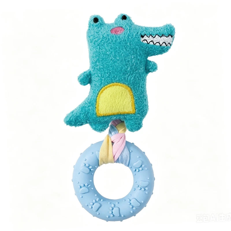 Squeaky Dog Chew Ring Toy | Durable Interactive Toy for Boredom Relief