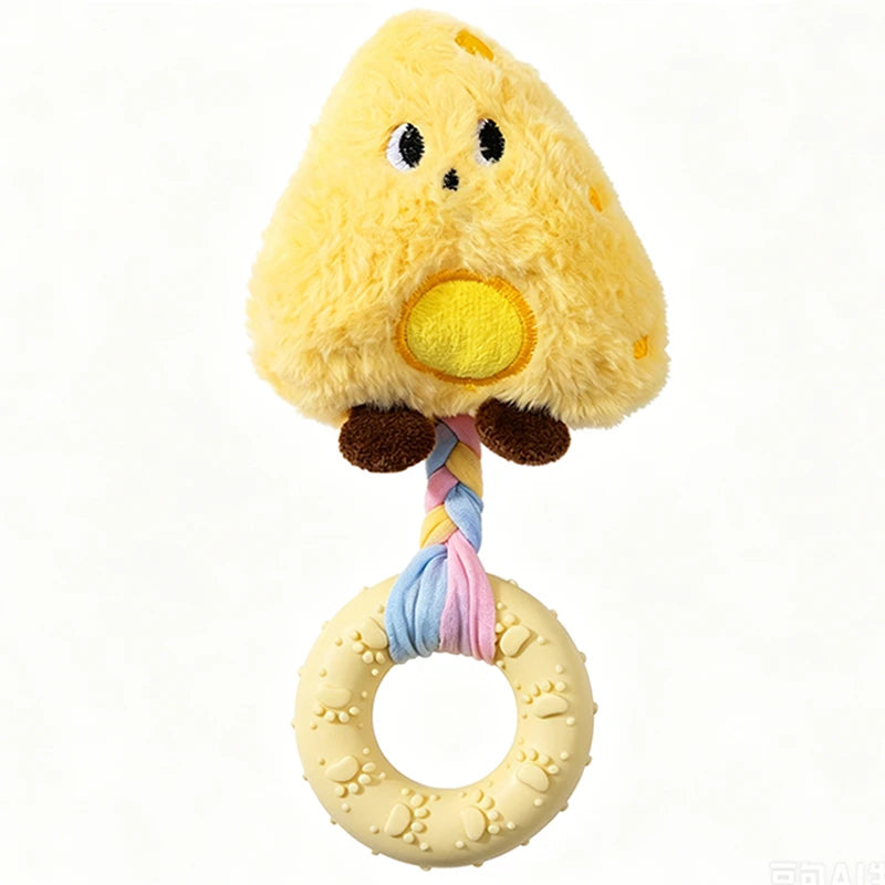 Squeaky Dog Chew Ring Toy | Durable Interactive Toy for Boredom Relief