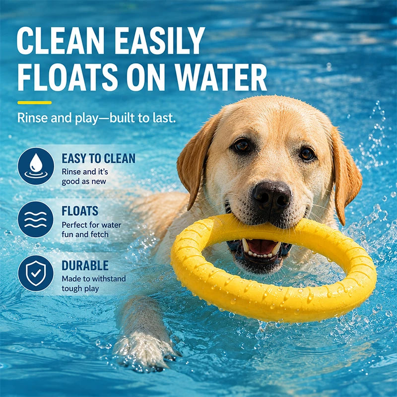 Durable Dog Chew Ring Toy | Interactive Flying Ring for Aggressive Chewers