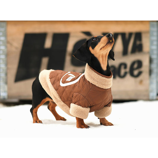Snowdrift Surveyor-Classic Quilted Sherpa-Trim Dog Jacket
